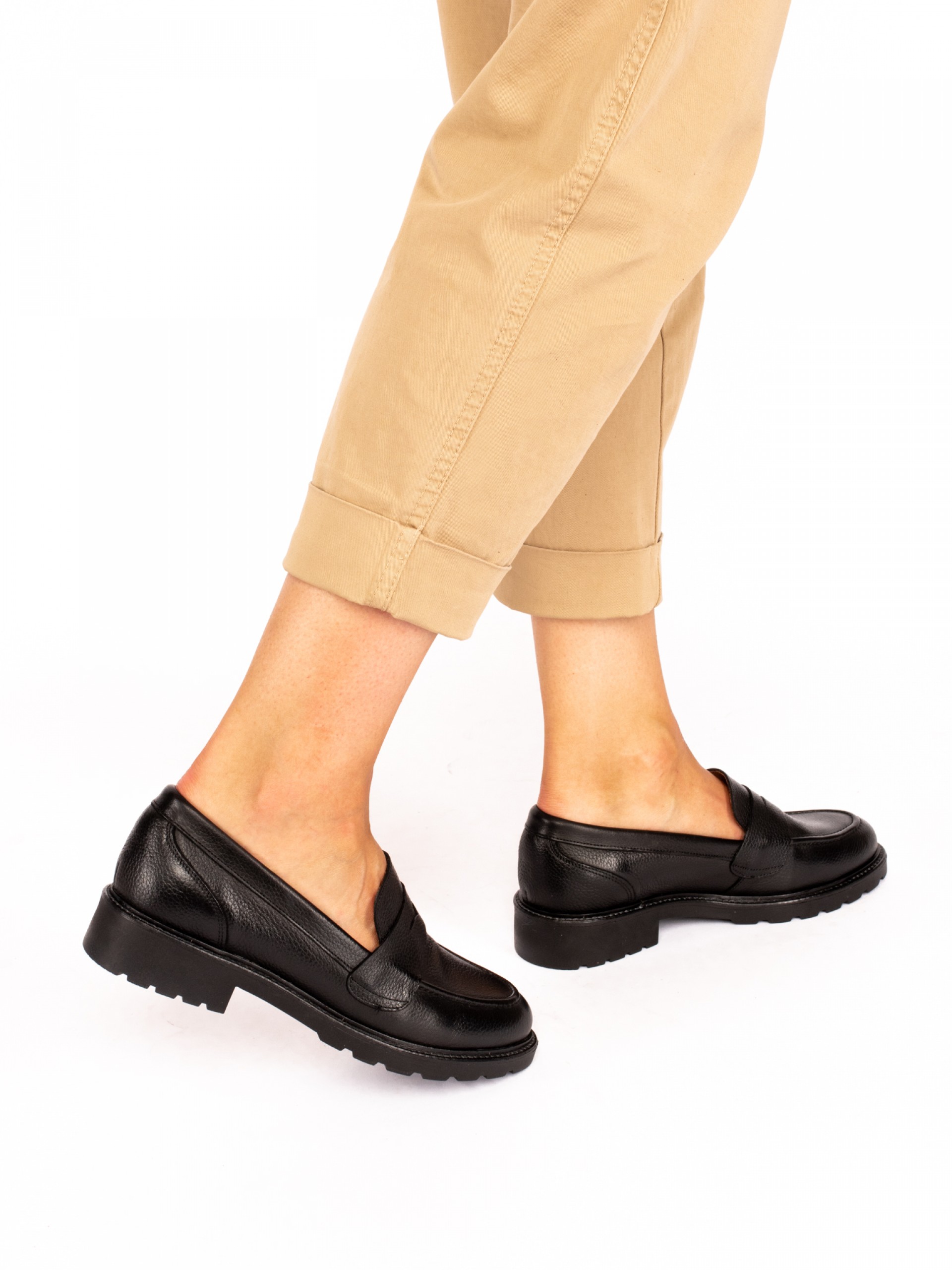 Classic High Sole Leather Loafer