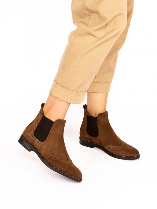 Suede Chelsea Ankle Boots