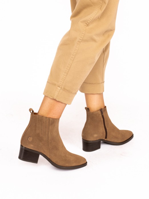 Suede Boot with Heel