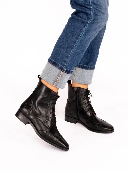 Leather Oxford Boot