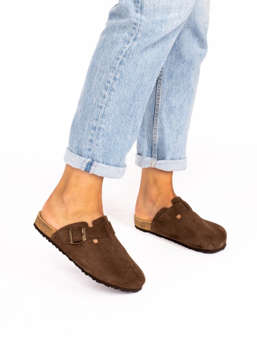 Suede Clogs