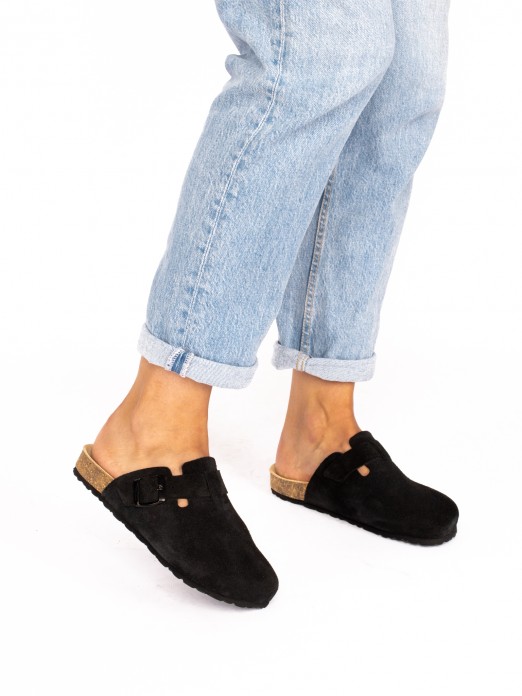 Suede Clogs