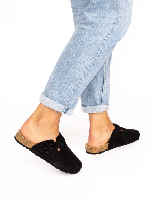 Suede Clogs