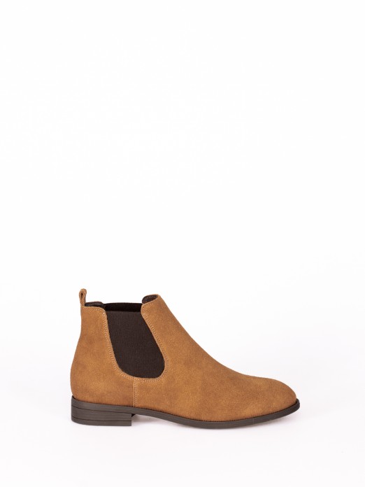 Suede Elastic Ankle Boot