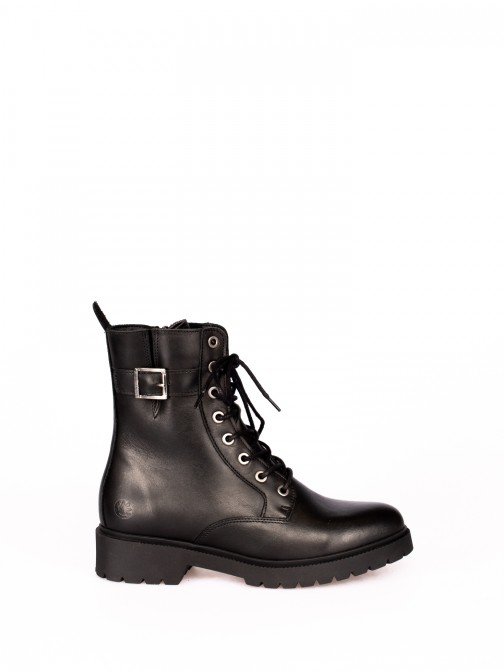 Military Ankle Boot in Leather