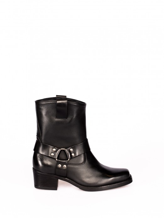 Leather Biker Boot