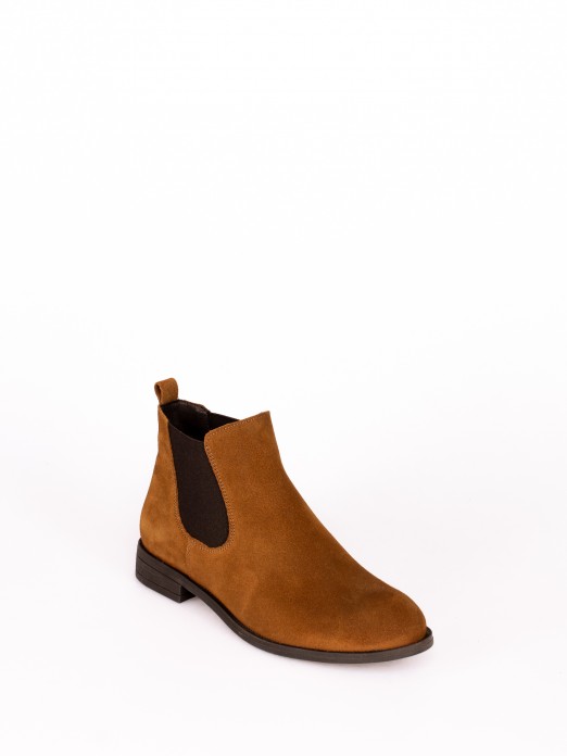 Suede Elastic Ankle Boot