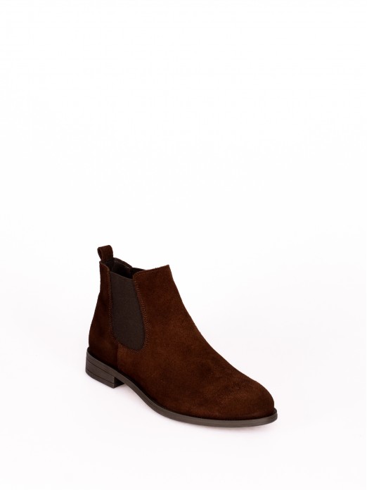 Suede Elastic Ankle Boot