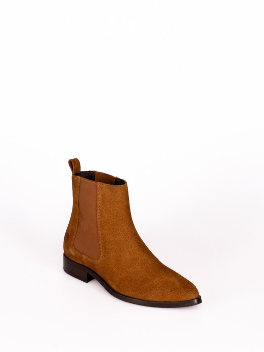 Suede Elastic Ankle Boot