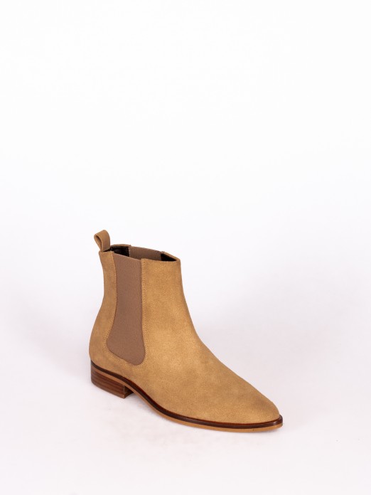 Suede Elastic Ankle Boot