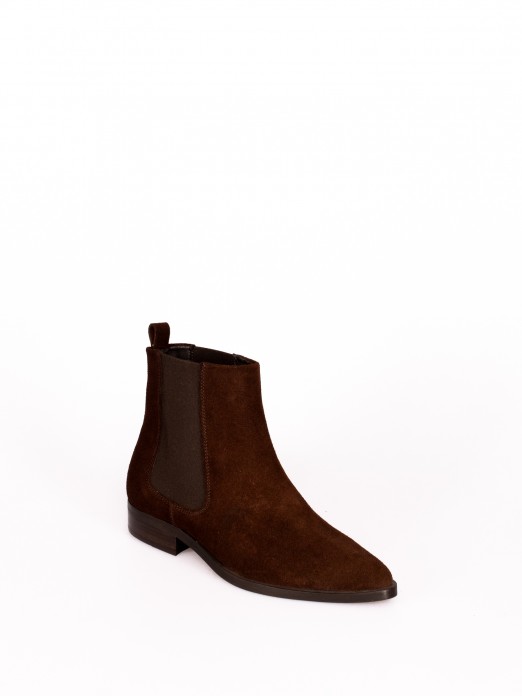 Suede Elastic Ankle Boot