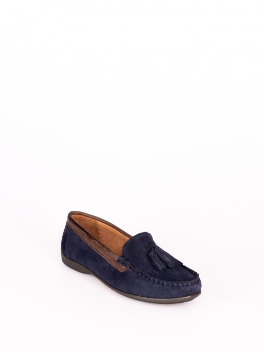 Suede Nautical Moccasins