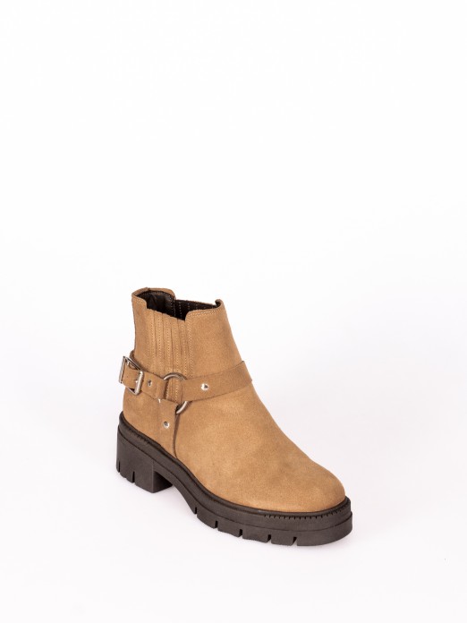 Suede Biker Boot