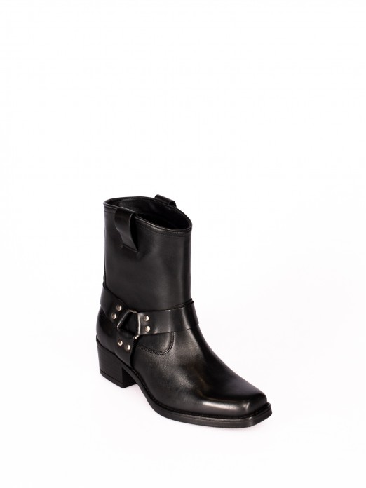 Leather Biker Boot