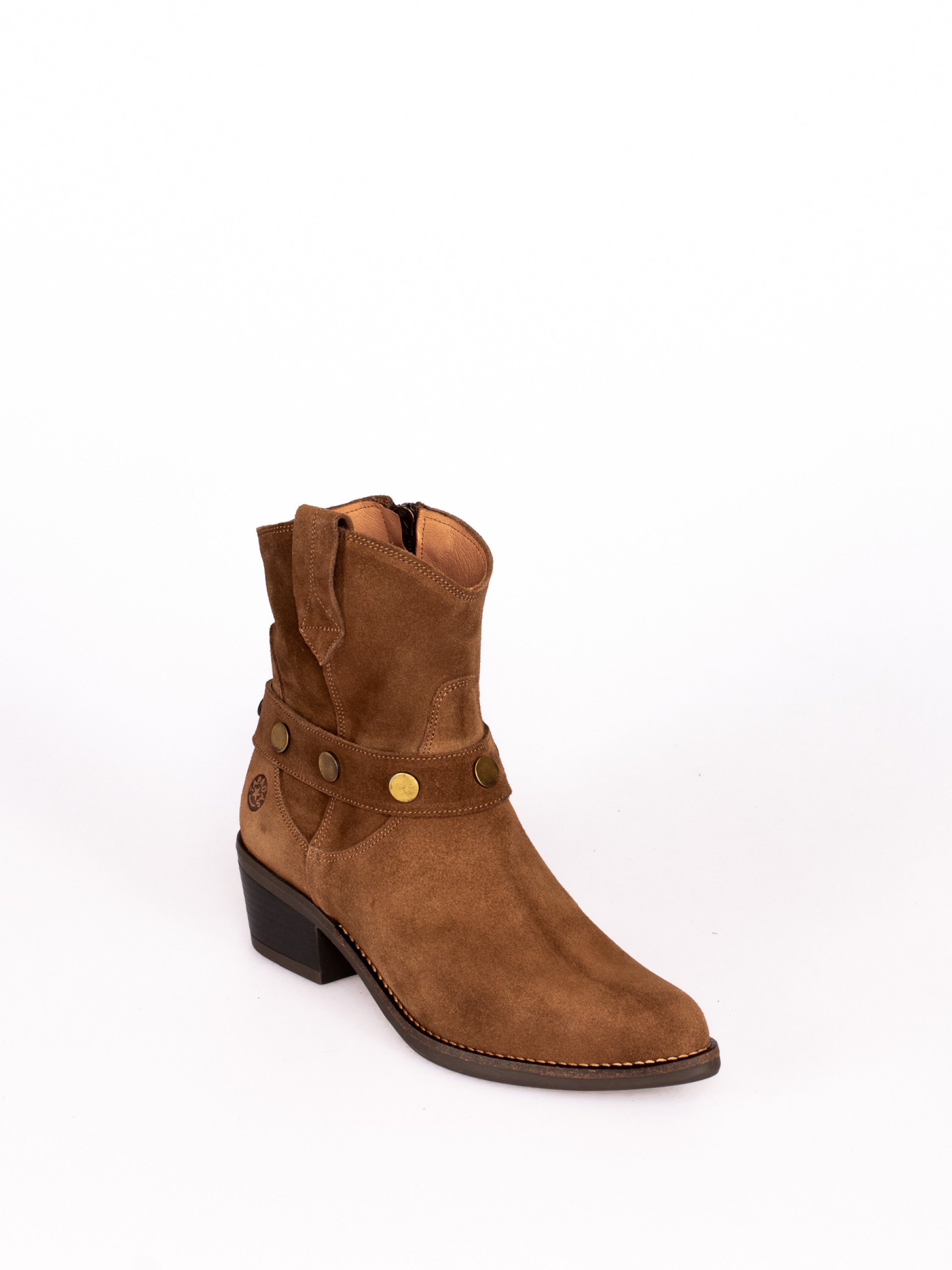Suede Texan Boot with Studs
