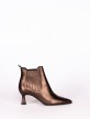 Laminated Leather Boot with Elastic and Heel Laminated Leather Boot with Elastic and Heel