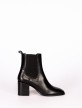 High-Heel Leather Boot with Elastic High-Heel Leather Boot with Elastic