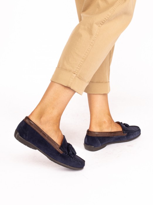 Suede Nautical Moccasins