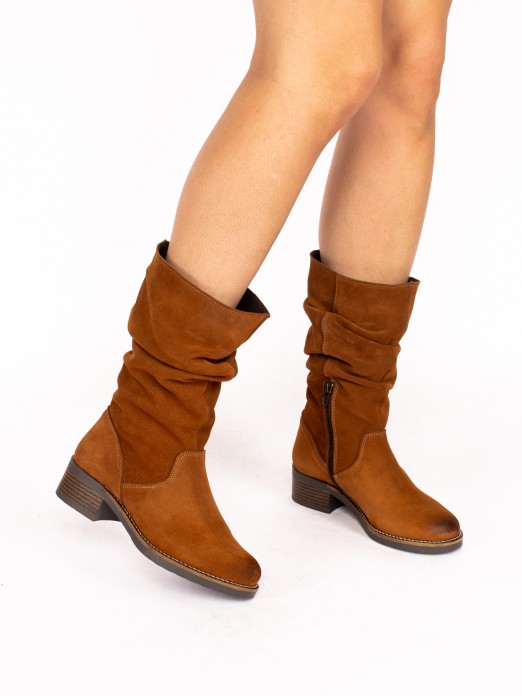 Mid-Calf Boot in Suede