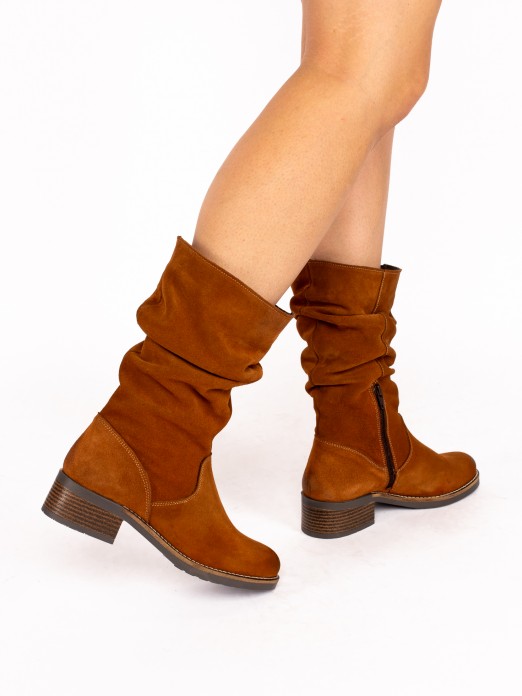 Mid-Calf Boot in Suede