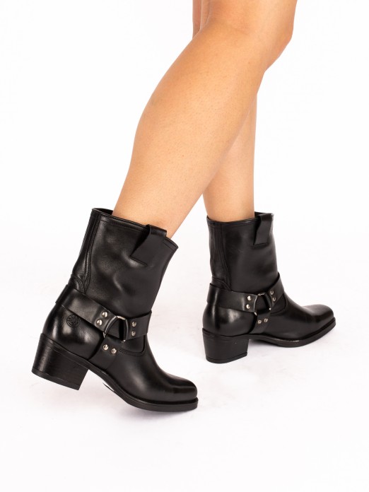 Leather Biker Boot