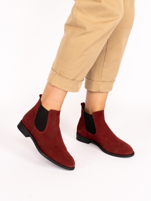 Suede Elastic Ankle Boot