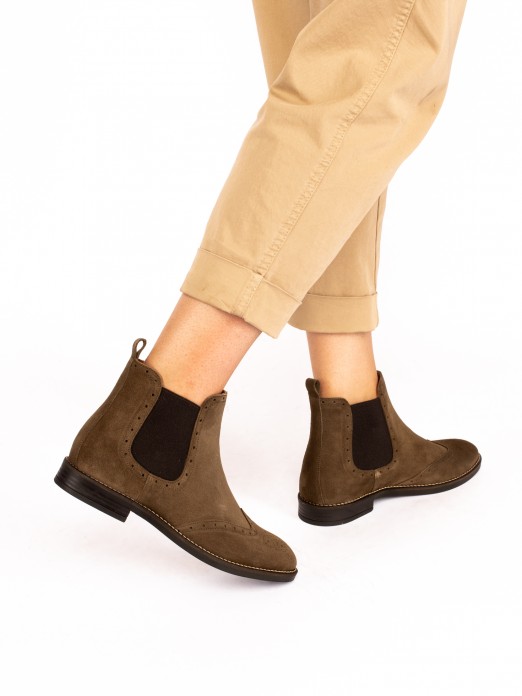 Suede Chelsea Ankle Boots