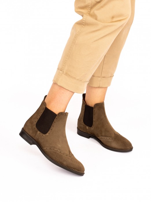 Suede Chelsea Ankle Boots