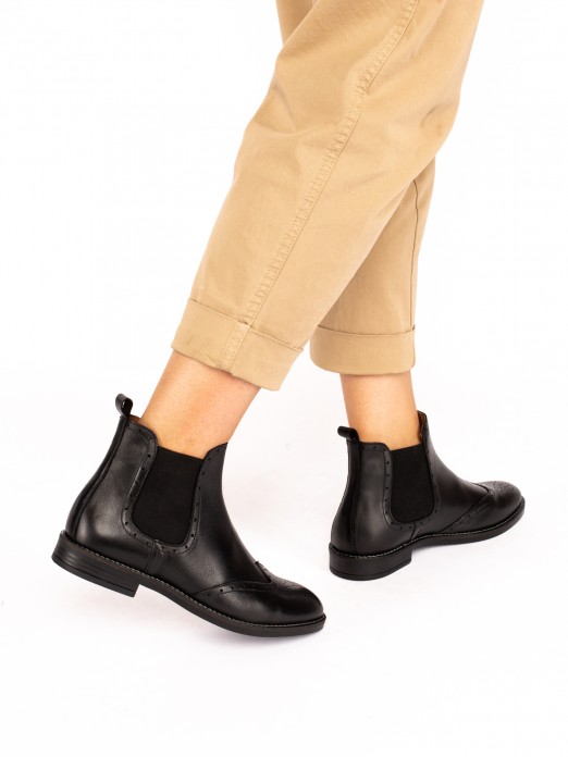 Leather Chelsea Ankle Boots