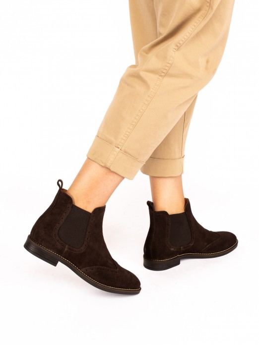 Suede Chelsea Ankle Boots