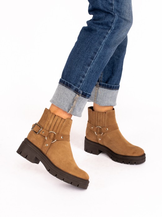 Suede Biker Boot