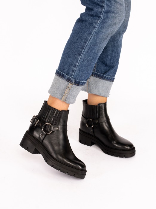 Leather Biker Boot