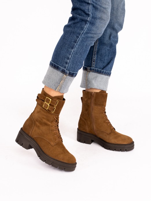 High-Platform Suede Boot