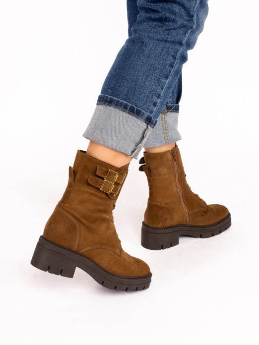 High-Platform Suede Boot