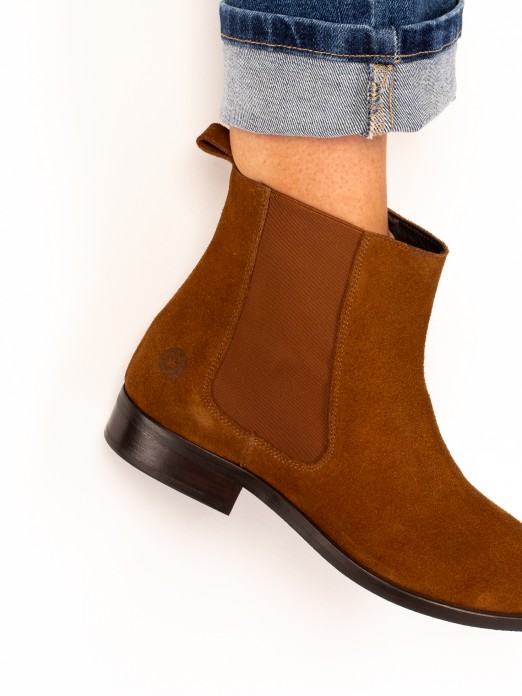 Suede Elastic Ankle Boot