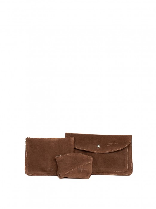 Suede Round Wallet