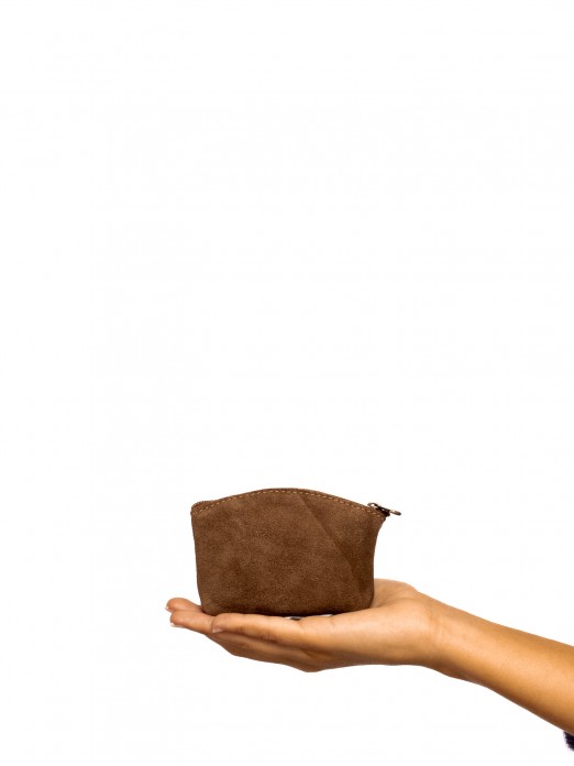 Suede Round Wallet