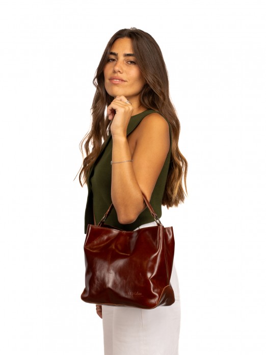 Hand and Shoulder Bag in  Leather