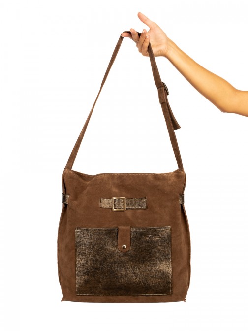 Shoulder Bag in Suede