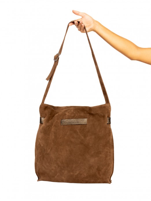 Shoulder Bag in Suede