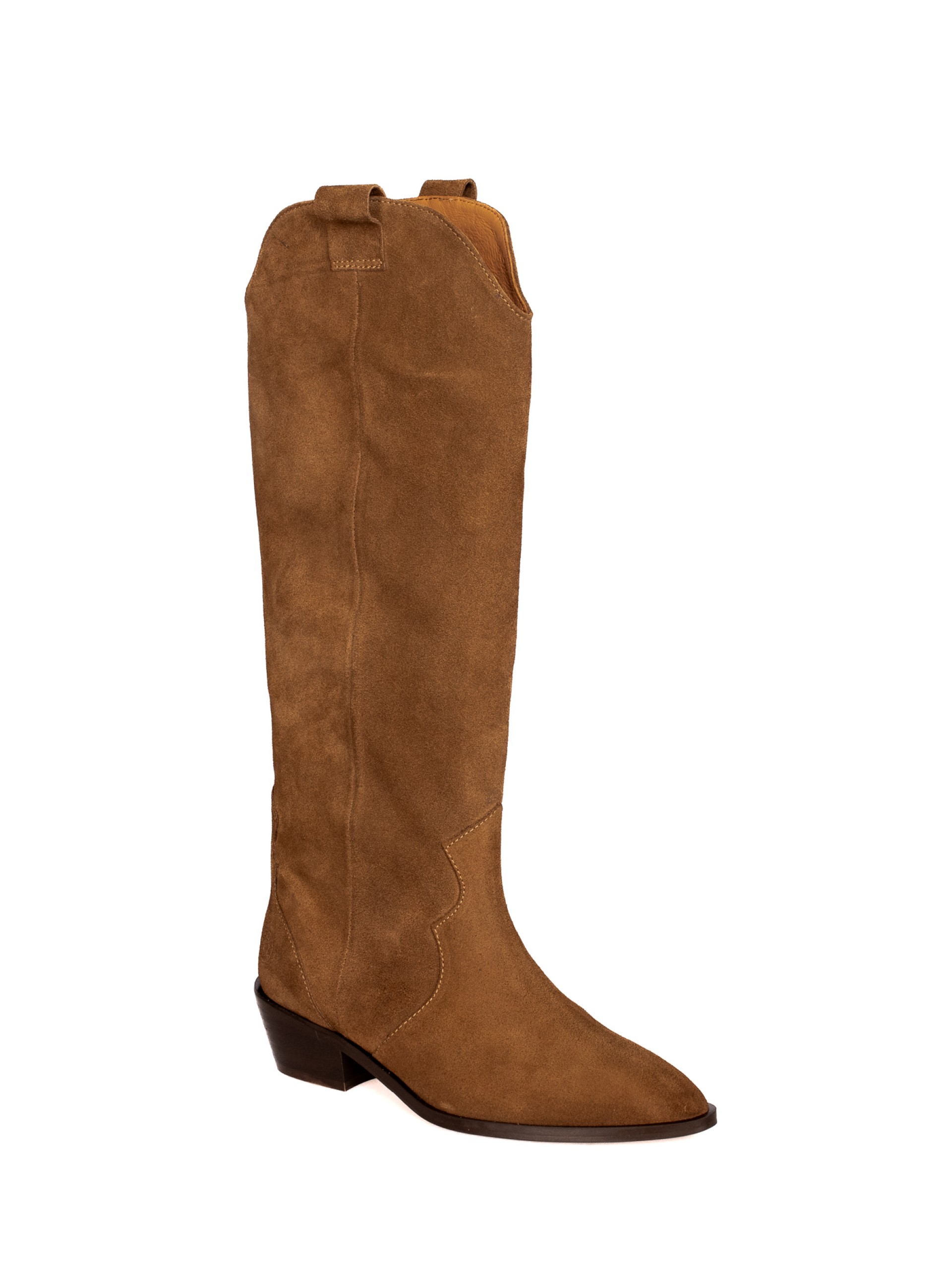 Bota Texana de Cano Alto em Camurça