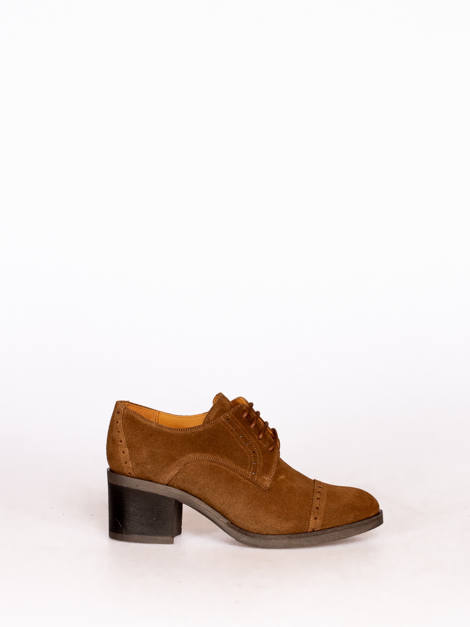 Oxford Heeled Shoe in Suede