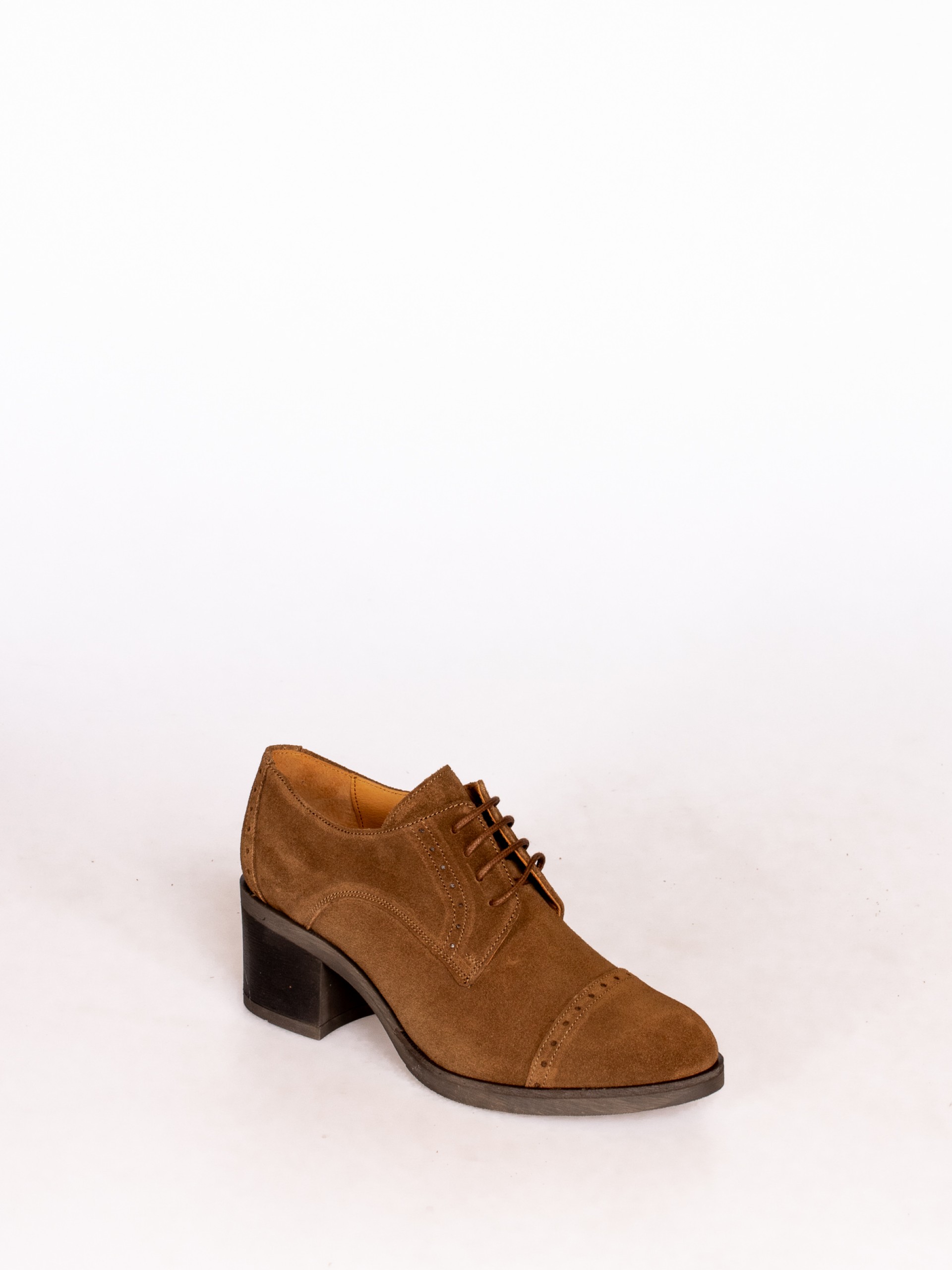 Oxford Heeled Shoe in Suede