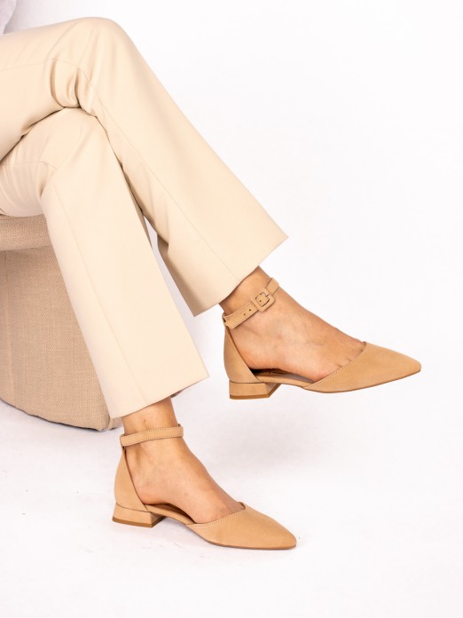 Suede Low Heel Shoe