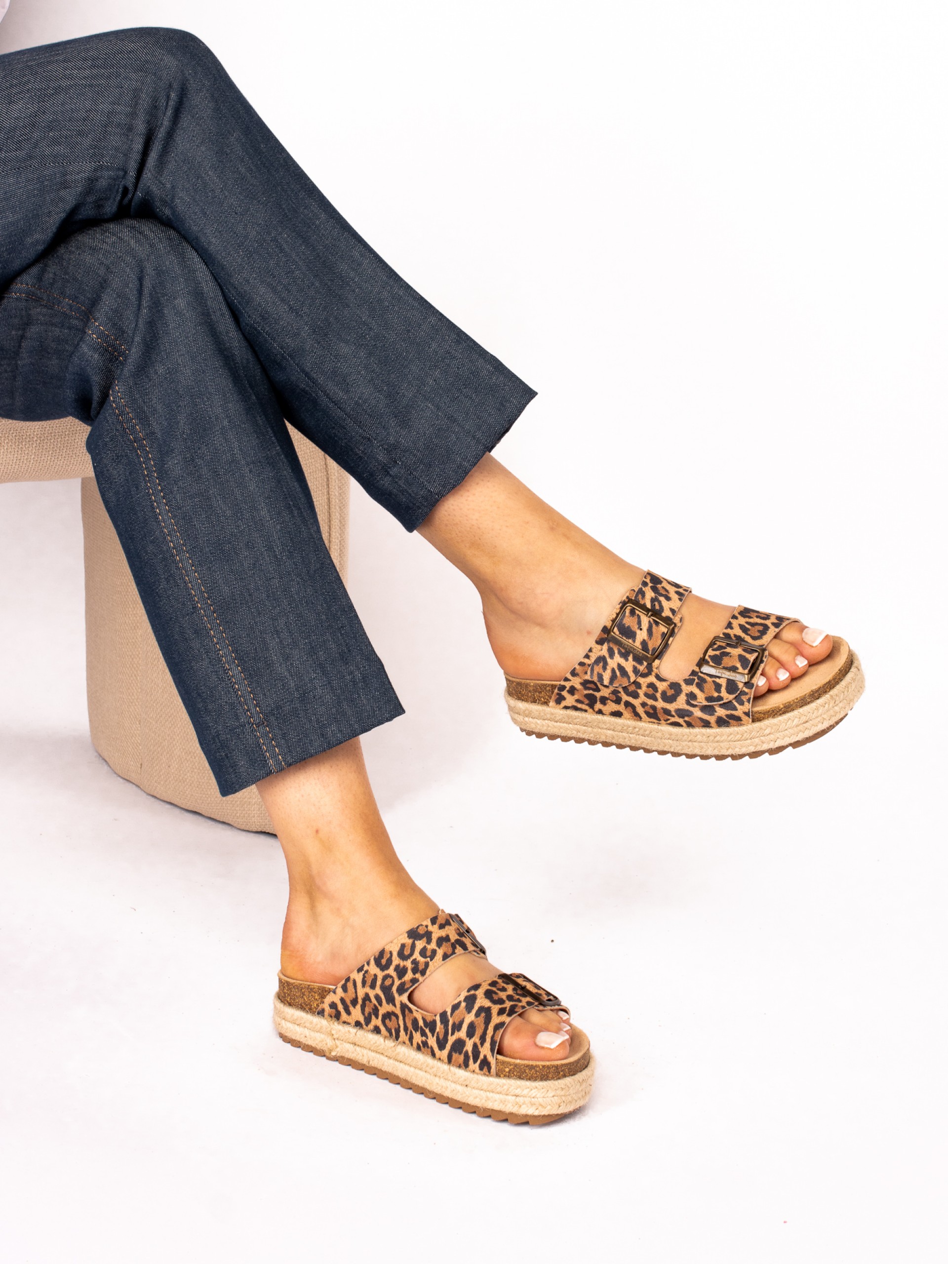 Chinela Bio Plataforma em Animal Print