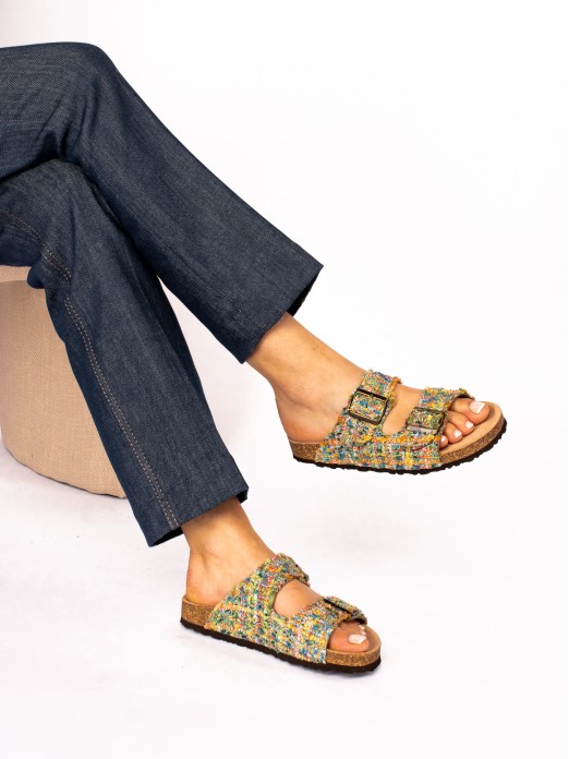 Chinela Bio com Fivelas em Textil