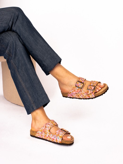 Chinela Bio com Fivelas em Textil