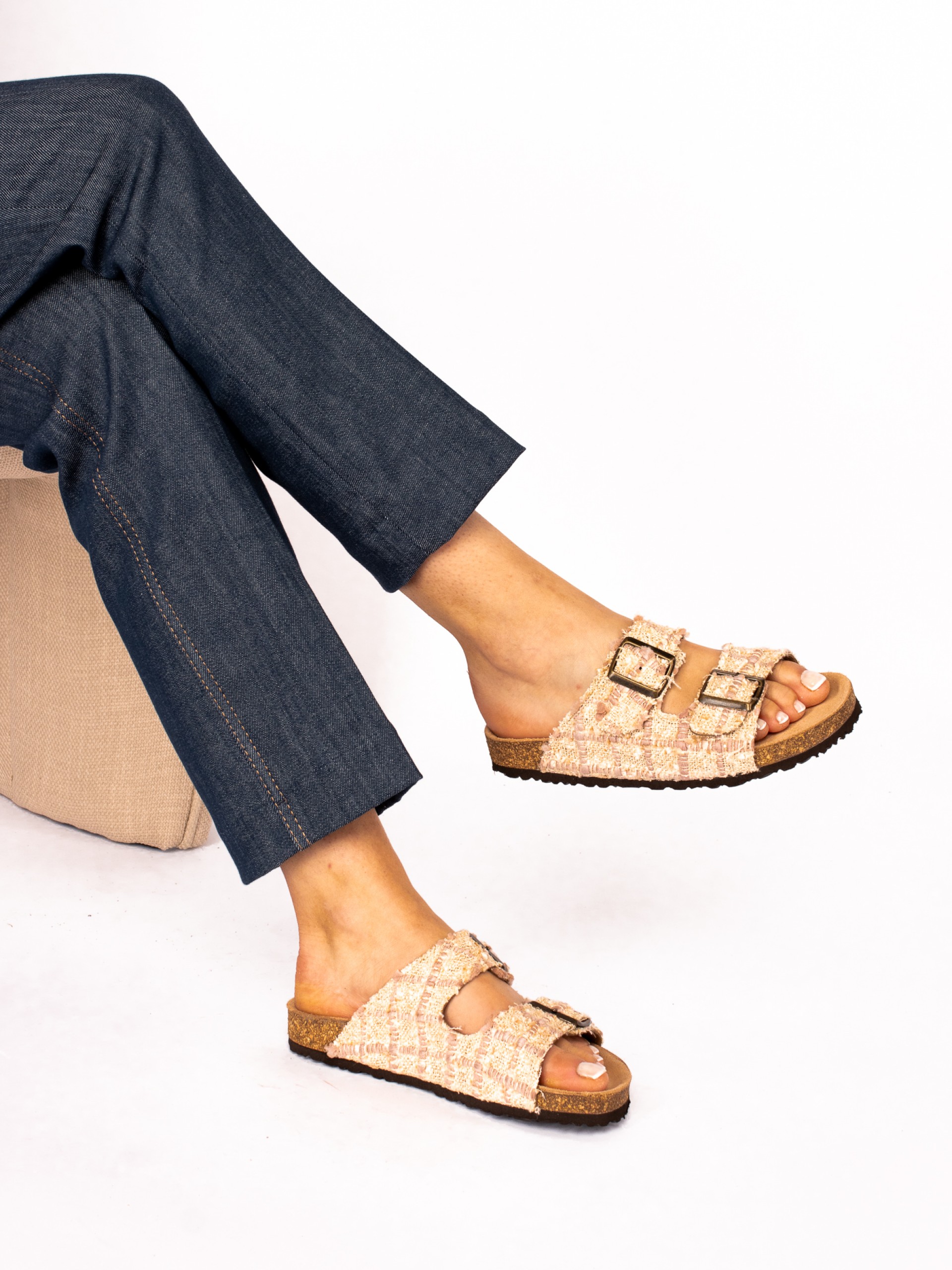 Bio Flip Flops with Textile Buckles