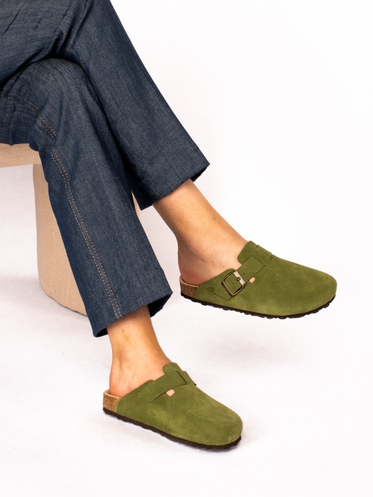 Suede Clogs