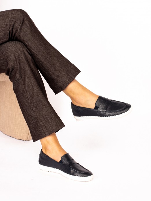 Mocassim Desportivo em Pele